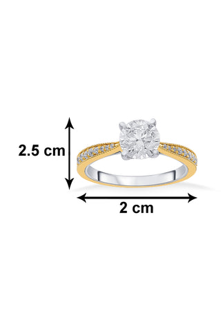 Nipura 925 Sterling Silver Angelix Solitaire Ring