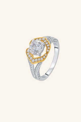 Nipura 925 Sterling Silver Solitaire Golden Marvel Ring