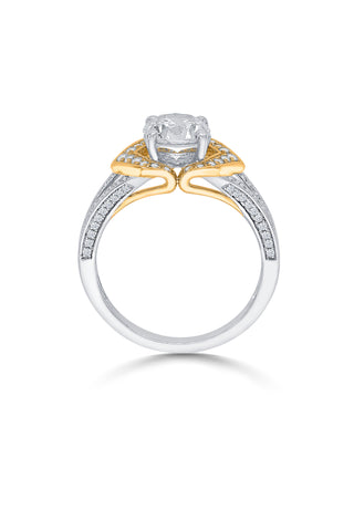 Nipura 925 Sterling Silver Solitaire Golden Marvel Ring