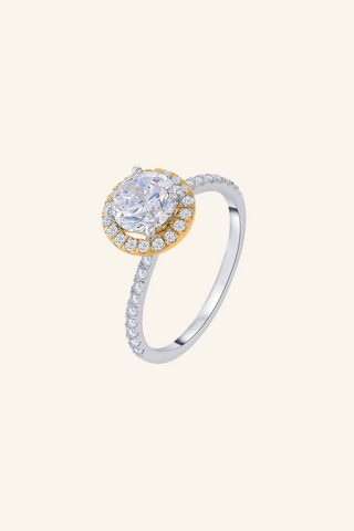 Nipura 925 Sterling Silver Halo Basket Solitaire Ring