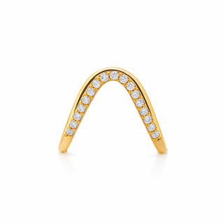 Gold Plated CZ Arch Ring
