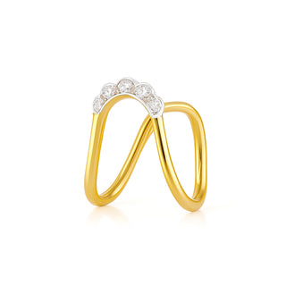 Nipura 925 Sterling Silver Vedika Vanki Ring