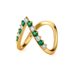 Nipura 925 Sterling Silver Gold-Tone Vera Vanki Ring