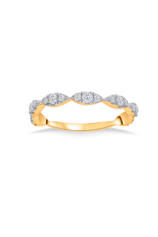 Nipura 925 Sterling Silver Golden Radiance Loop Stackable Ring