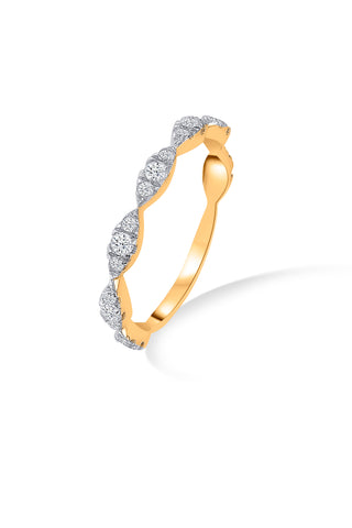 Nipura 925 Sterling Silver Golden Radiance Loop Stackable Ring