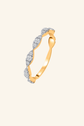 Nipura 925 Sterling Silver Golden Radiance Loop Stackable Ring