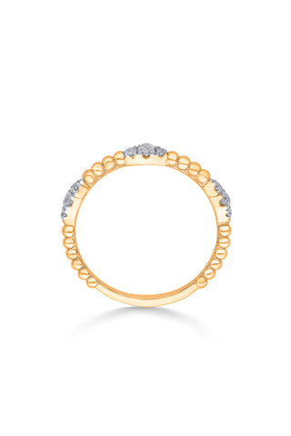 Nipura 925 Sterling Silver  Golden Glimmer Stackable Ring