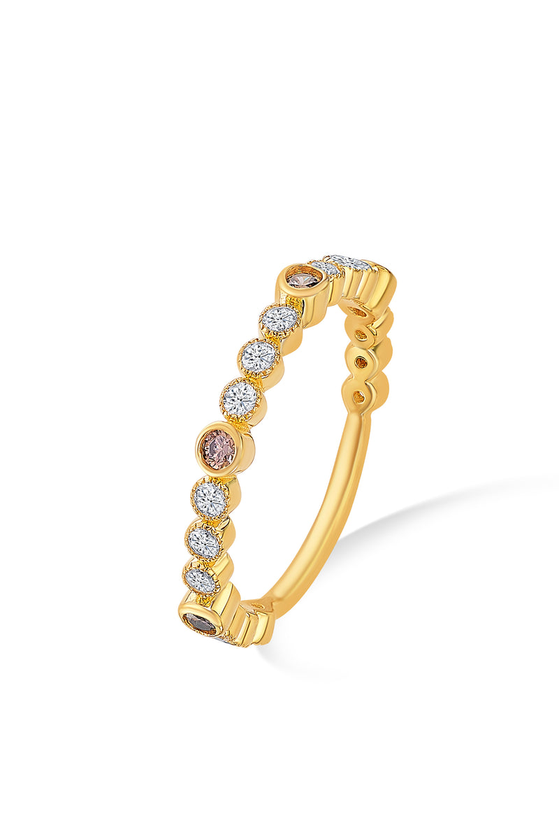 Nipura 925 Sterling Silver Studded Wrap Stackable Ring