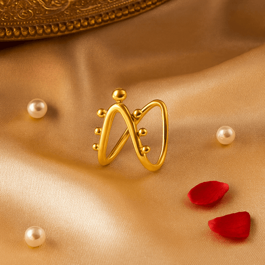 Gold-Tone Heritage 925 Sterling Silver Vanki Ring