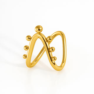 Nipura 925 Sterling Silver Gold-Tone Heritage Vanki Ring