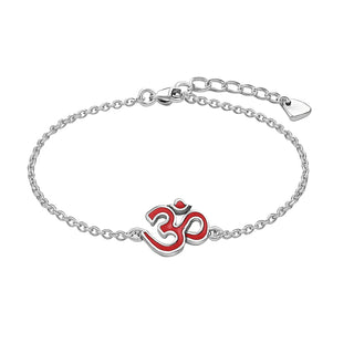 OM 925 Sterling Silver Rakhi Bracelet Adjustable Raksha Bandhan Gift for Teen & Brother