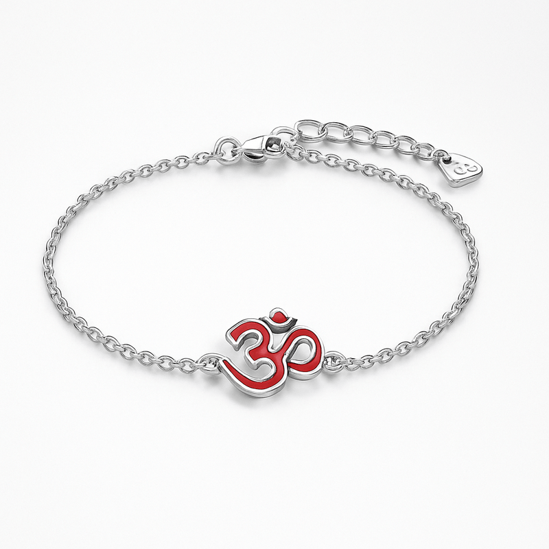 Nipura 925 Sterling Silver OM Rakhi-cum-Bracelet