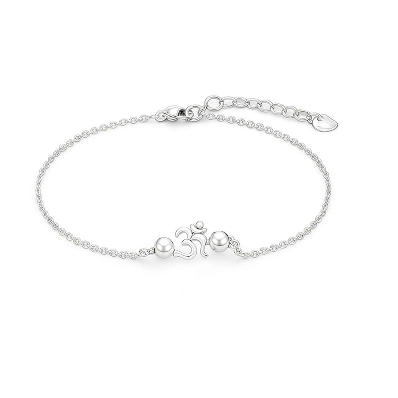 Nipura 925 Sterling Silver Omkara Rakhi-cum-Bracelet
