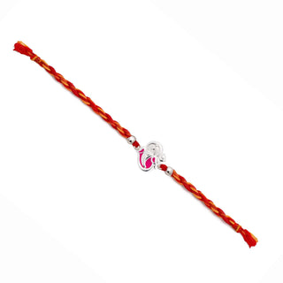 Nipura 925 Sterling Silver Om Ganesh Thread Rakhi