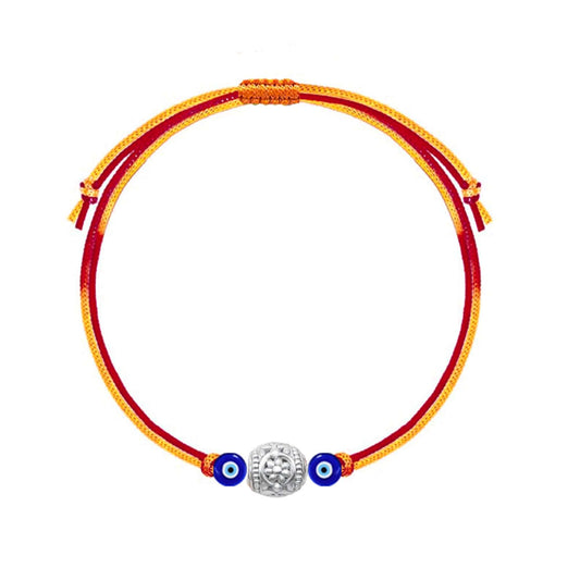 Evil Eye 925 Sterling Silver Protection Rakhi for Teen & Adult Brother Raksha Bandhan Gift