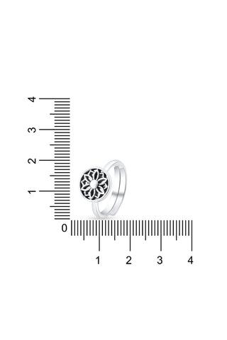 Nipura 925 Sterling Silver Floral Mandala Toe Rings