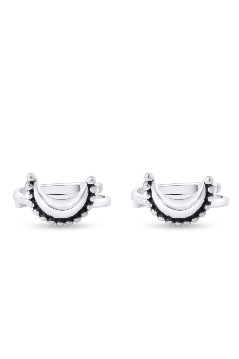 Nipura 925 Sterling Silver Crescent Moon Toe Rings