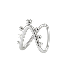 Crossover V Ring with Cubic Zirconia Accents