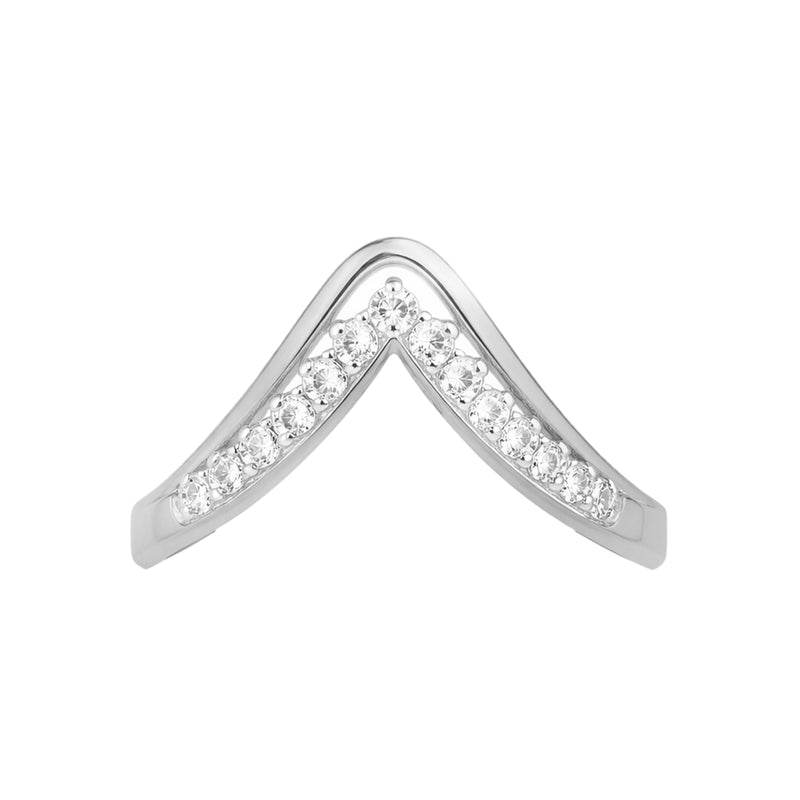 Rhodium Plated Sparkling Spirits Vanki Ring