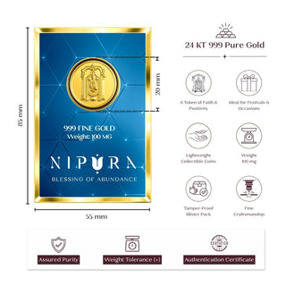 24KT Pure Balaji Coin — Premium Gift, 100mg Ultra Thin