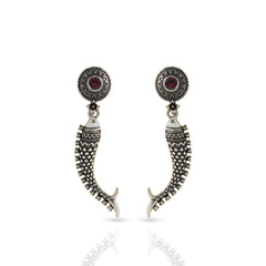 Pink Matsya Alloy Danglers