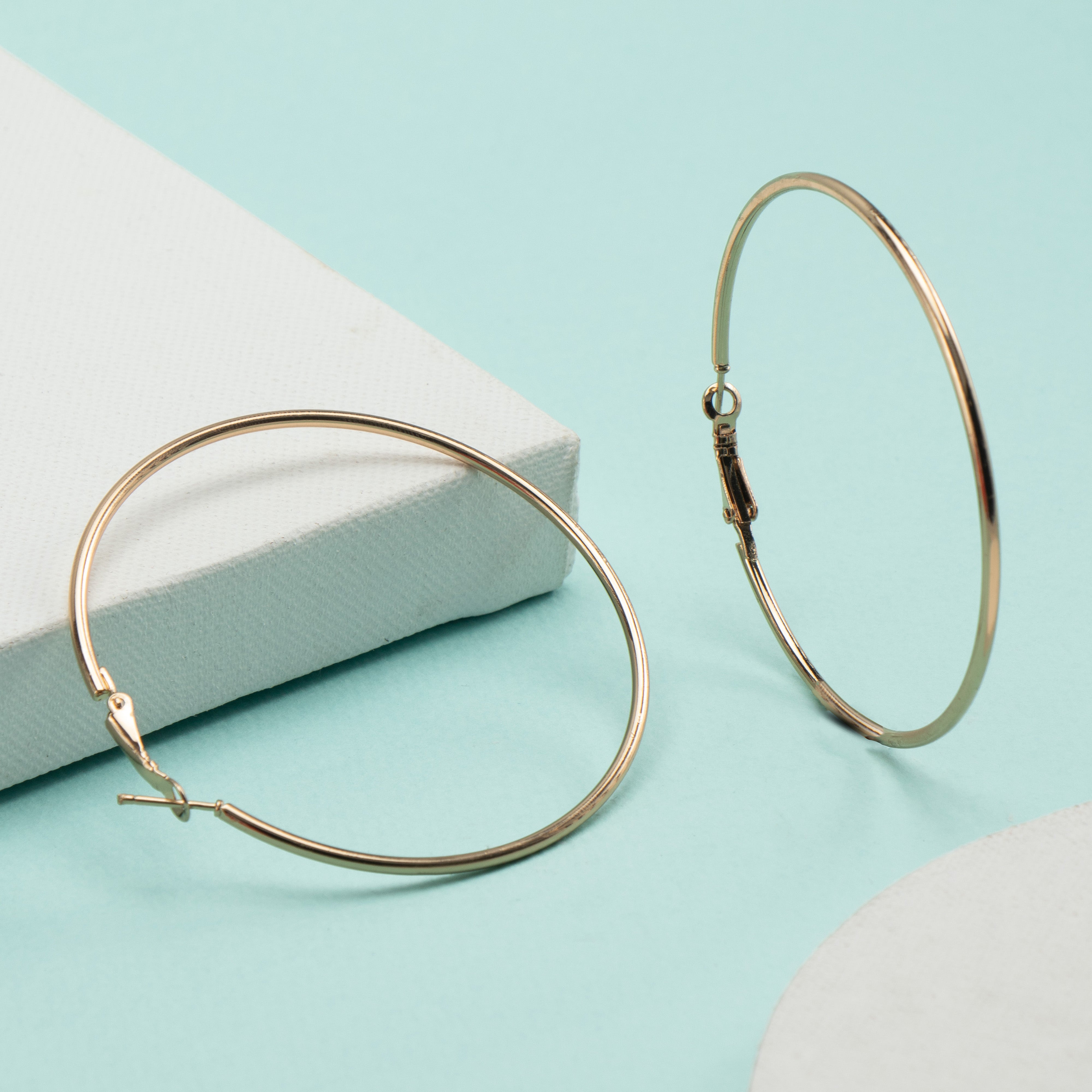 Rosegold Classic Large Hoops