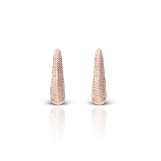 Rosegold Glamour Brass Around Hoop Earrings
