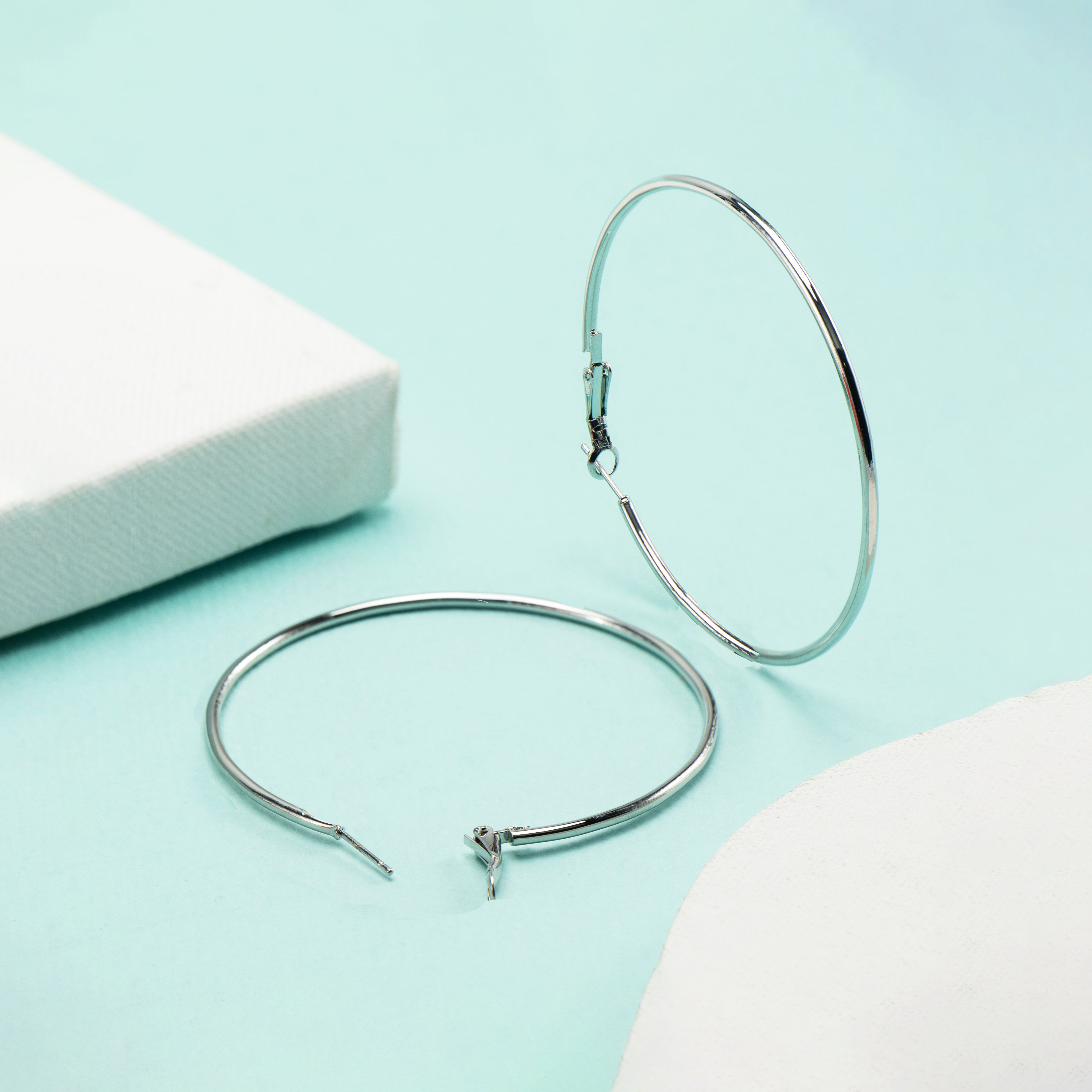 Silver Classic Hoops