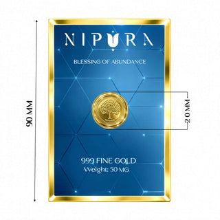 24KT 999 Pure Gold Gift Coin – Tree of Life | 50mg | Nipura
