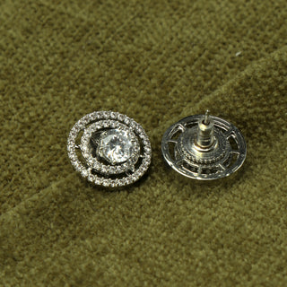 Zirconia Bold Grace Brass Earrings