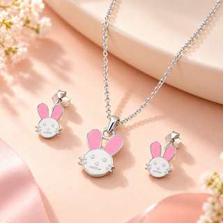 Magical Bun Silver Pendant set with Chain | Kids and Teens