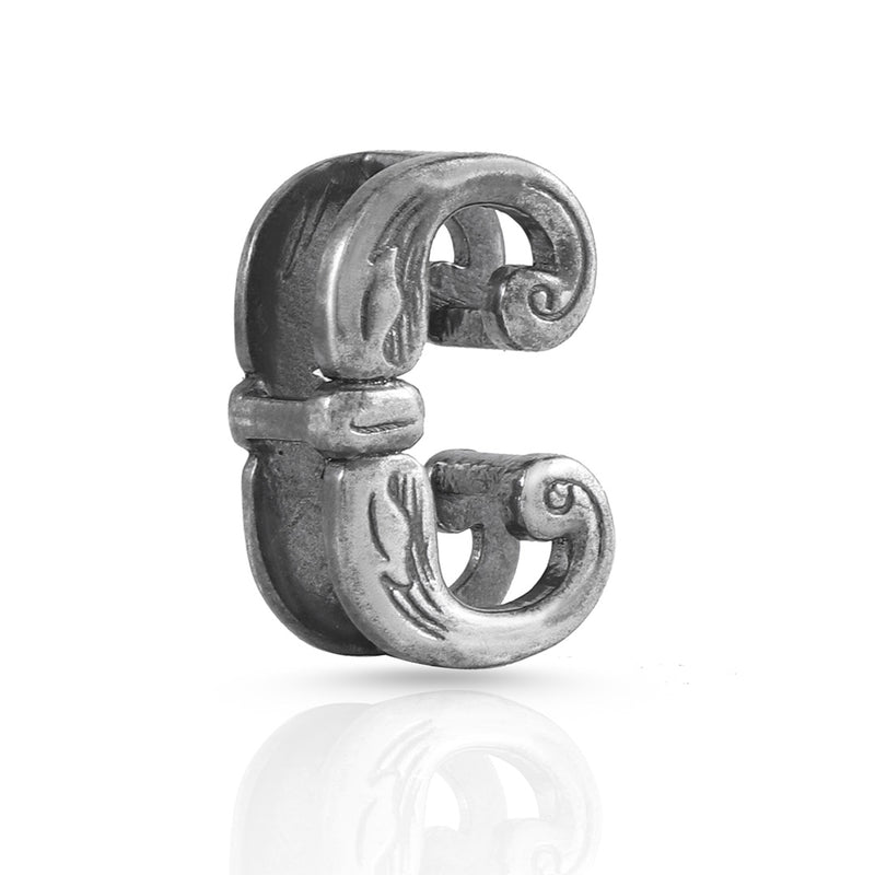 C Initial 925 Sterling Silver Pendant without Chain