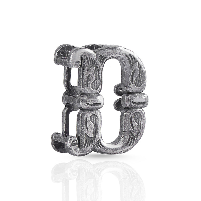 D Initial 925 Sterling Silver Pendant without Chain